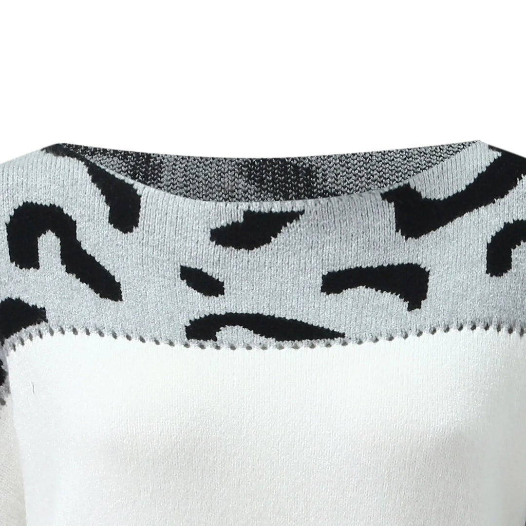 De Trendy Luipaardprint Dames Trui: een gebreide modetrui voor dames, comfortabel en stijlvol voor elke dag.