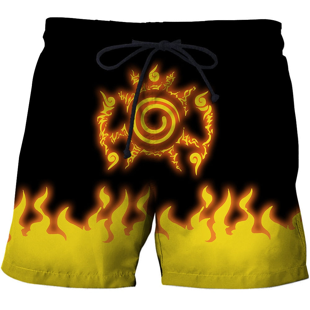 Dynamische Zahi heren zwemshort met vlammen en doodskoppen patroon. Perfecte zwemkleding voor een actieve zomer.