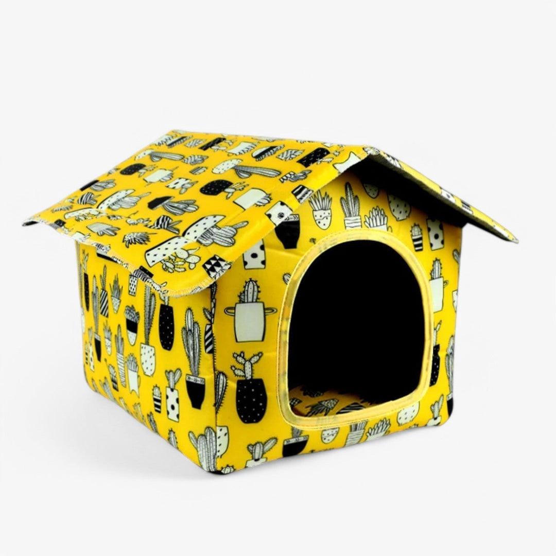 Waterdicht huisdierenhuis Nessa, ontworpen voor buiten; weerbestendig en knus.