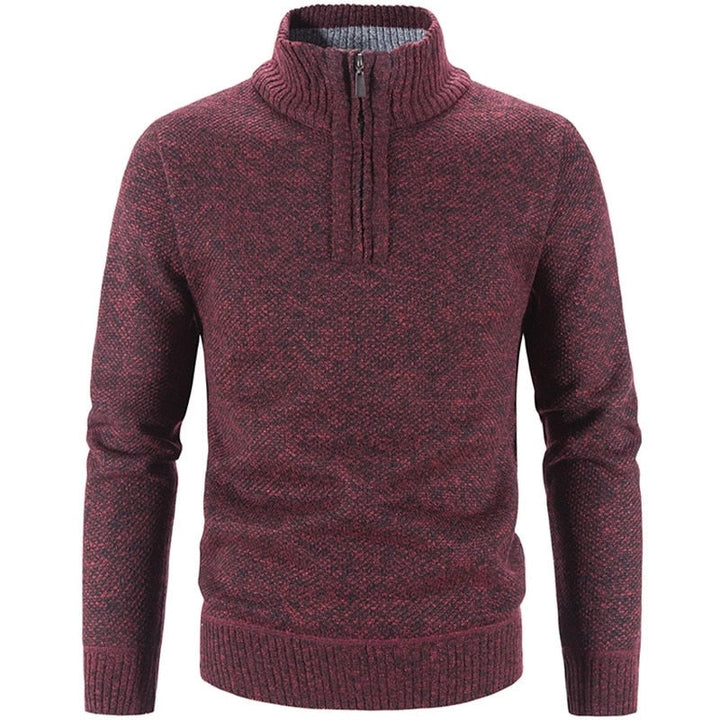 Modieus casual herenvest met col en halve rits voor dagelijks gebruik en een stijlvolle look.