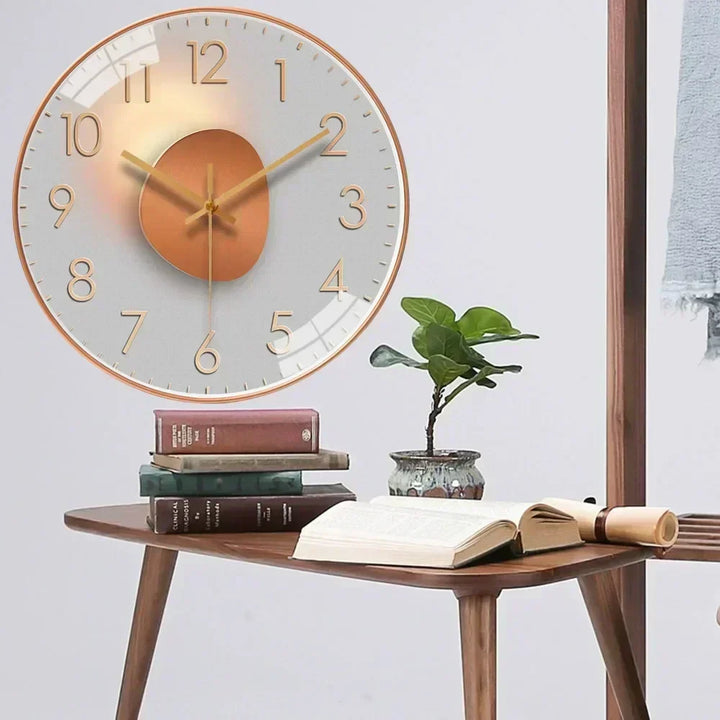 Stille slaapkamerklok met klassiek design, tijdloos en elegant, rustgevende wanddecoratie.