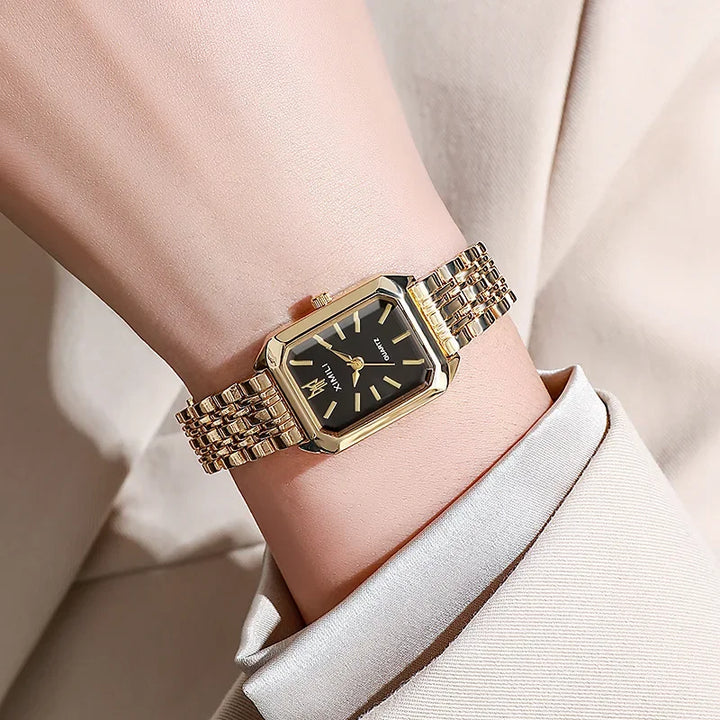 Modern dameshorloge met duurzaam quartz uurwerk, perfect voor een modieuze look.