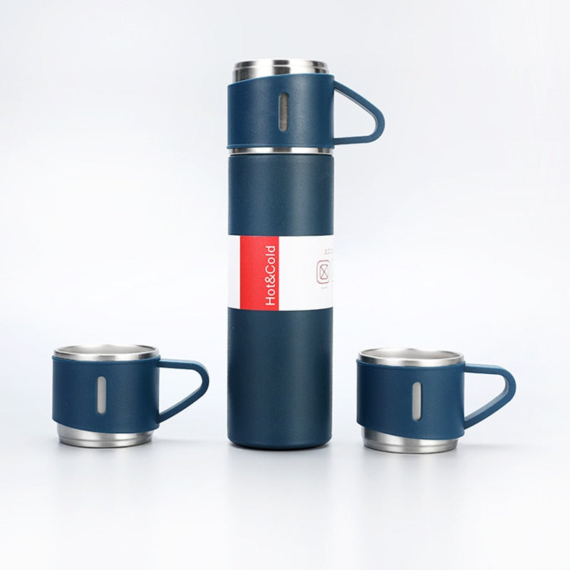 Stevige unisex outdoor thermoskan; 500ml. Houdt dranken 12 uur warm/koud tijdens wandelen & trips.