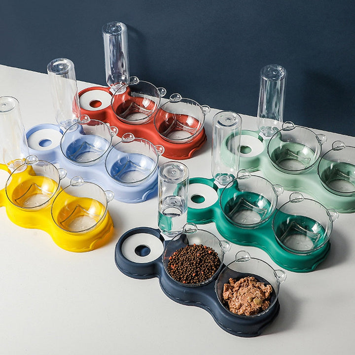3-in-1 Karl huisdiervoerbak: verhoogd voor gezond eten, drinken en anti-braak. Ideaal voor katten/honden.