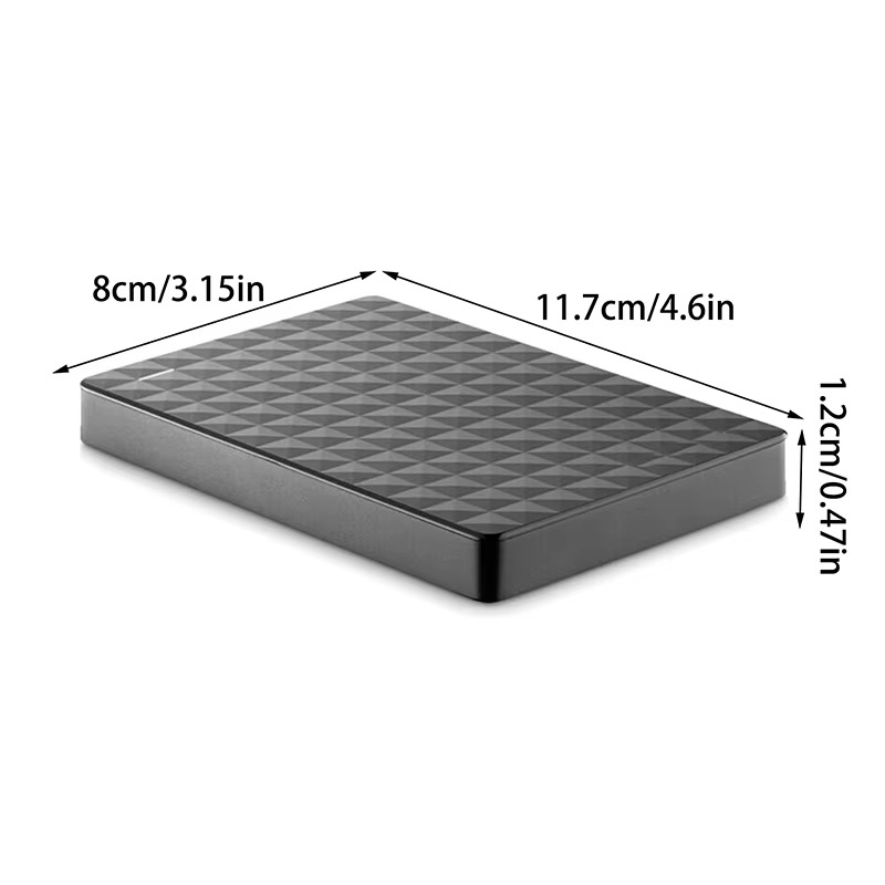 Zwarte externe harde schijf 2TB voor snelle data transfer en veilige backup via USB 3.0.