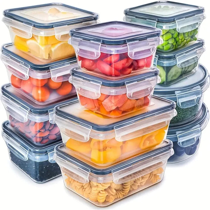 Complete 12-delige FoodSaver voedselcontainer set voor optimale voedselopslag en keukenorganisatie.