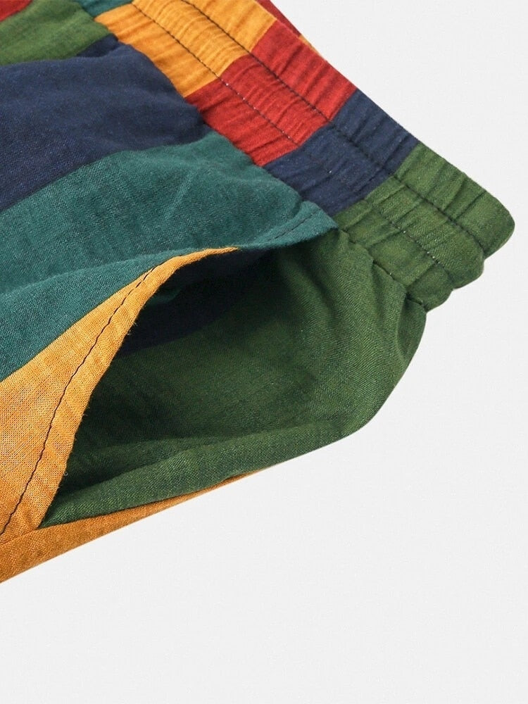 Stijlvolle heren casualset voor de zomer, met unieke print. Luchtig en comfortabel voor elke gelegenheid.