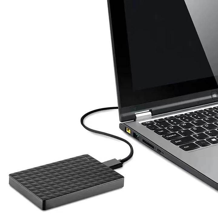 Slanke externe harde schijf 2TB USB 3.0, perfect voor digitale opslag en snelle data access.