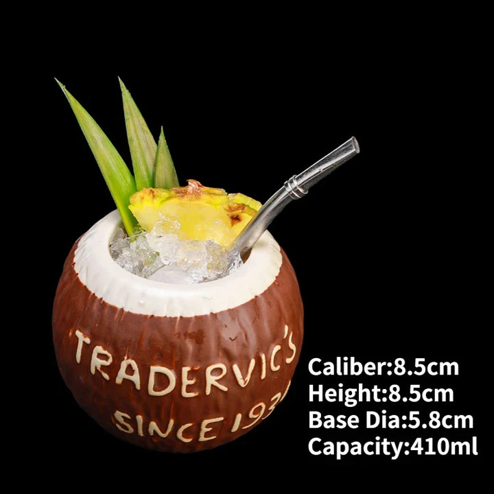 Keramische handgemaakte cocktail mok, vrolijk en origineel.