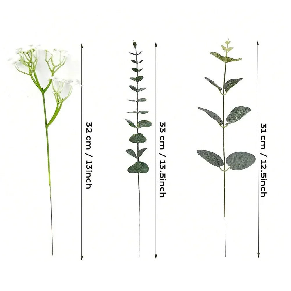 Romantische bruiloftdecoratie met realistische kunstbloemen, waaronder gipskruid en lavendel, voor een droombruiloft.