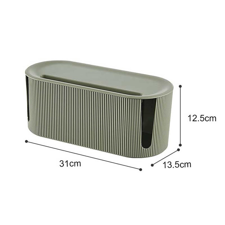 Universele kabel opbergbox in modern wit design. Ideaal voor het organiseren van kabels in elke ruimte.