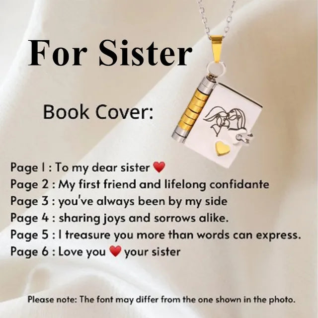 Gepersonaliseerde zilveren boek ketting met naam, een bijzonder sieraad voor vrouwen.