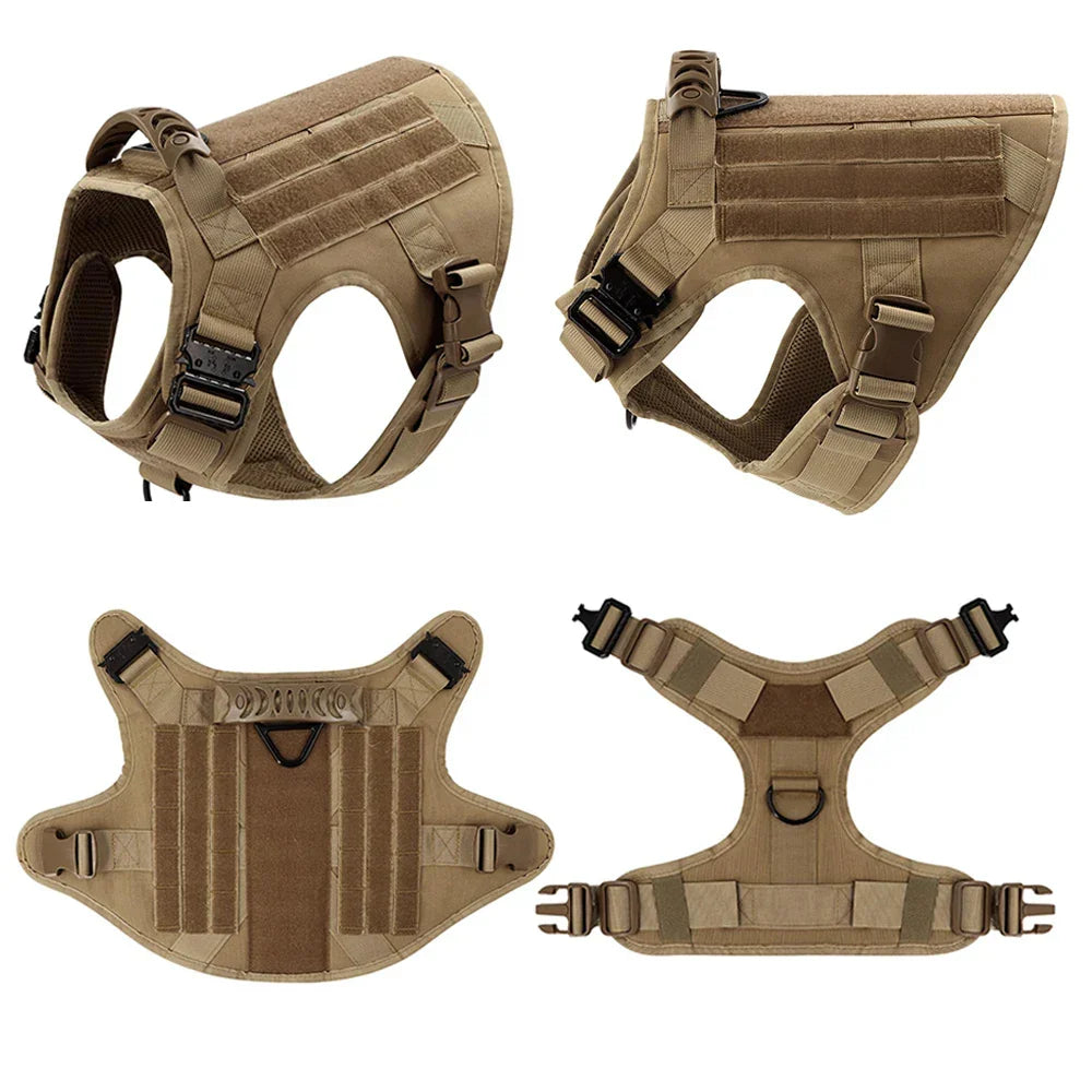 Verstelbaar K9 hondenharnas voor training en wandelen. Sterk nylon design voor maximale controle en comfort.