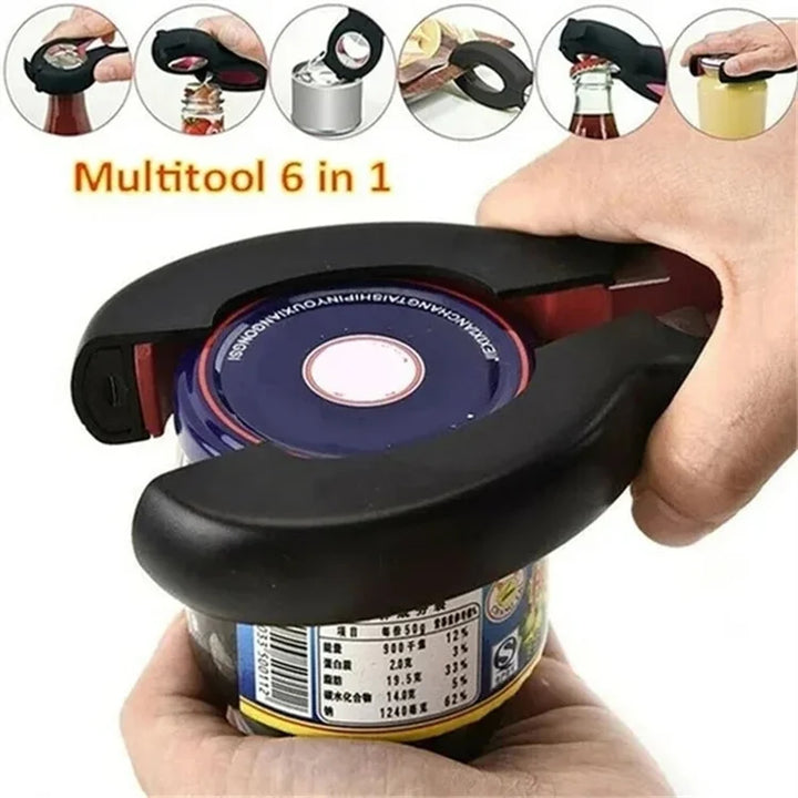 Moeiteloze multifunctionele opener voor potten en flessen; perfect voor mensen met artritis en senioren.