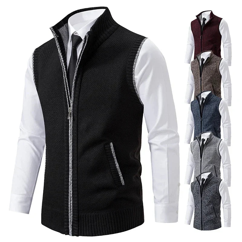 Stijlvol heren vest gedragen met hemd, creëert een professionele en elegante zakelijke uitstraling.