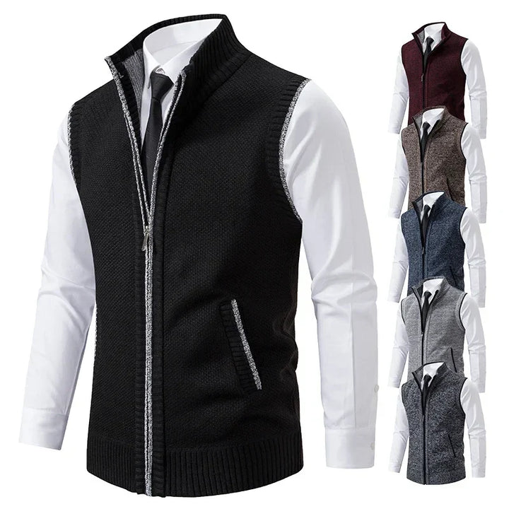 Stijlvol heren vest gedragen met hemd, creëert een professionele en elegante zakelijke uitstraling.