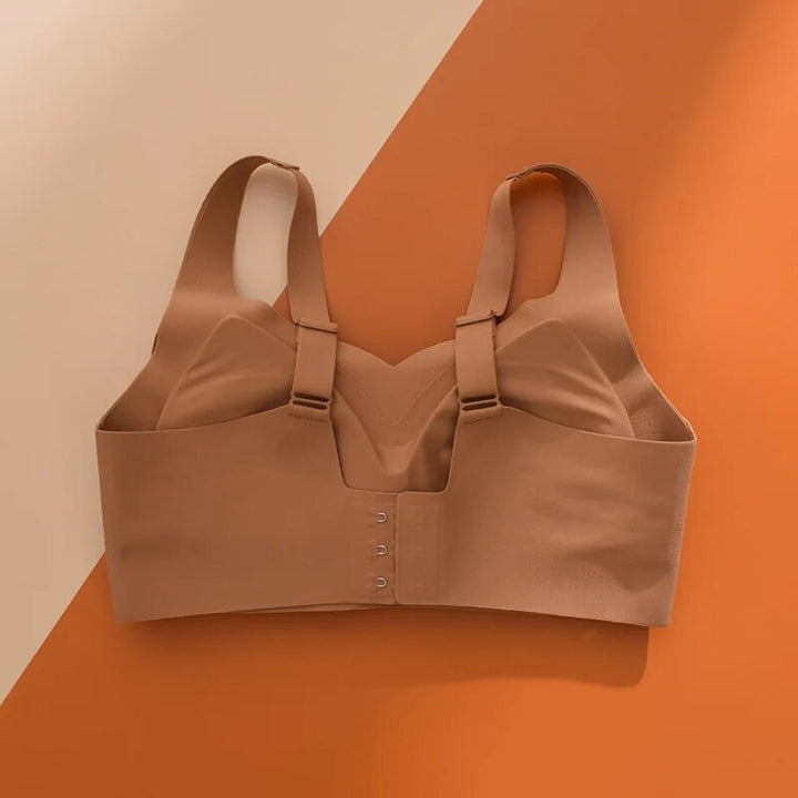 Witte naadloze liftende bh, comfortabel en ondersteunend, een must-have voor dames.