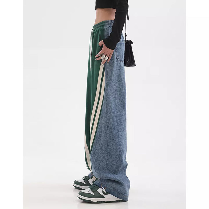 Dames joggingbroek groen, hoge taille, comfortabele fashion item voor actieve vrouwen.