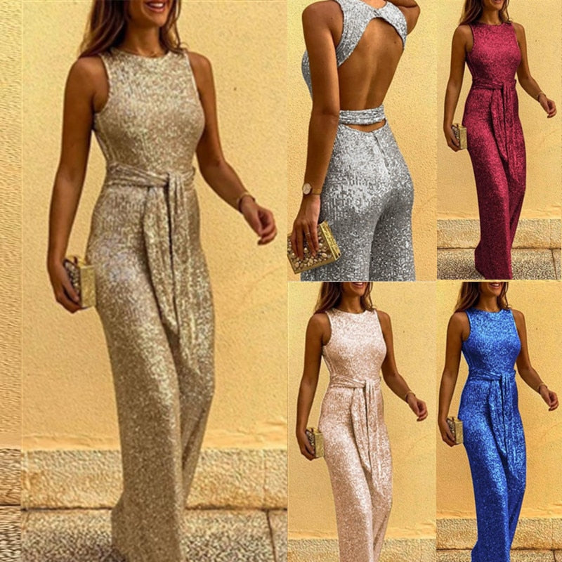 Stijlvolle en comfortabele dames jumpsuit met hoge taille, perfect voor elke gelegenheid. Beschikbaar in diverse kleuren.