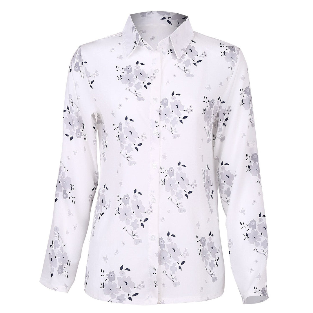 Dames zomer top met vrolijke bloemenprint, luchtige en comfortabele pasvorm. Casual V-hals bloes, fashion met halve mouw.