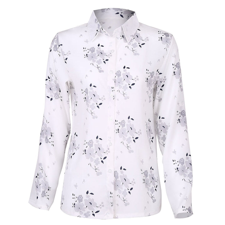 Dames zomer top met vrolijke bloemenprint, luchtige en comfortabele pasvorm. Casual V-hals bloes, fashion met halve mouw.