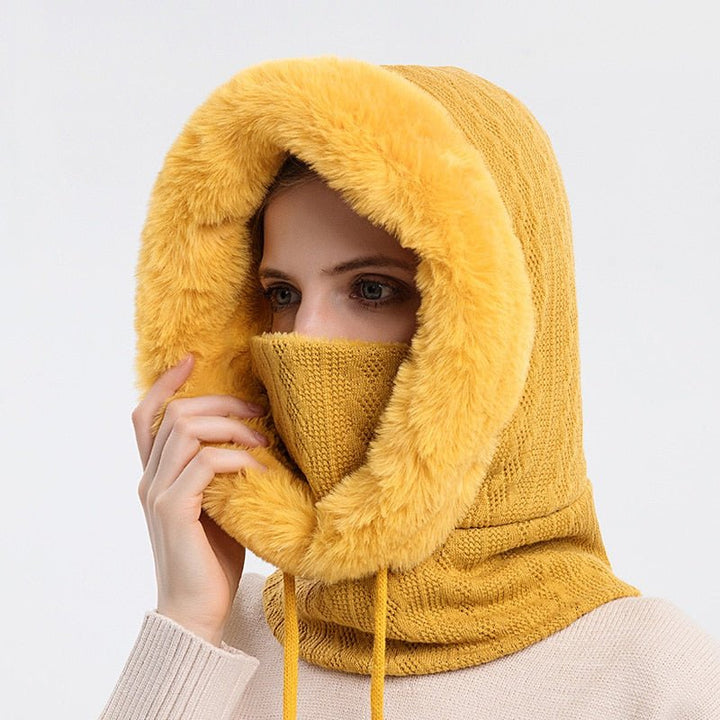 Thermo uniseks hoofddeksel: warme wintermuts met sjaal en halswarmer voor alle outdoor avonturen.