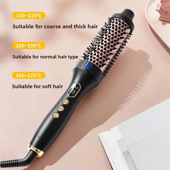 Detailopname van de infrarood 2-in-1 krultang en stijltang, ideaal voor snelle haarstyling thuis.