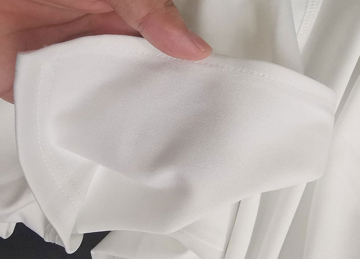 Mooie elegante dames V-hals jurk met hoge taille en zijsplit, geschikt voor elke formele of chique gelegenheid.
