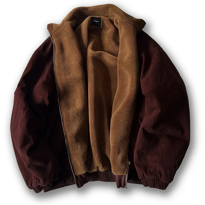 Unisex vintage winterjack, perfect als warme streetwear jas voor heren. Ideaal voor winterse casual outfits.