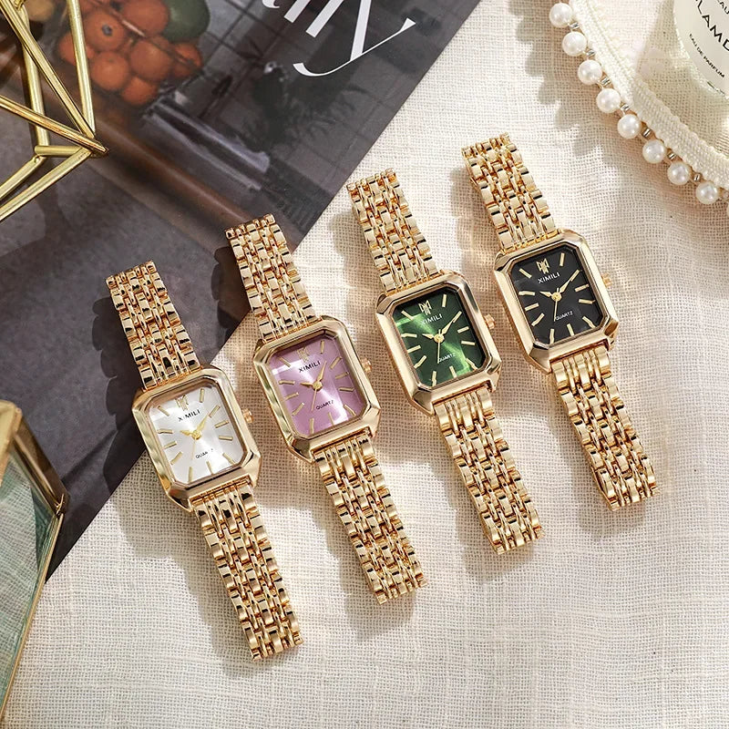 Dameshorloge met modern quartz uurwerk, elegant en stijlvol voor elke gelegenheid.