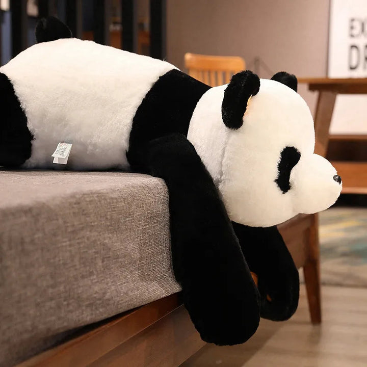 Extra grote, zachte panda knuffel voor ultiem comfort; ideaal voor kruipen en knuffelen.