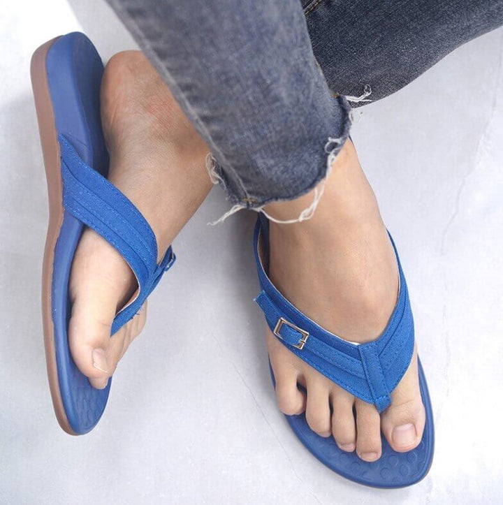 Orthopedische dames teenslippers: comfort, voetsteun, lichtgewicht en antislip design.