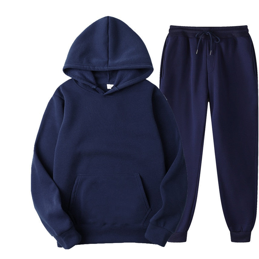 Heren sportswear set, complete outfit met hoodie en jogger voor een casual look.