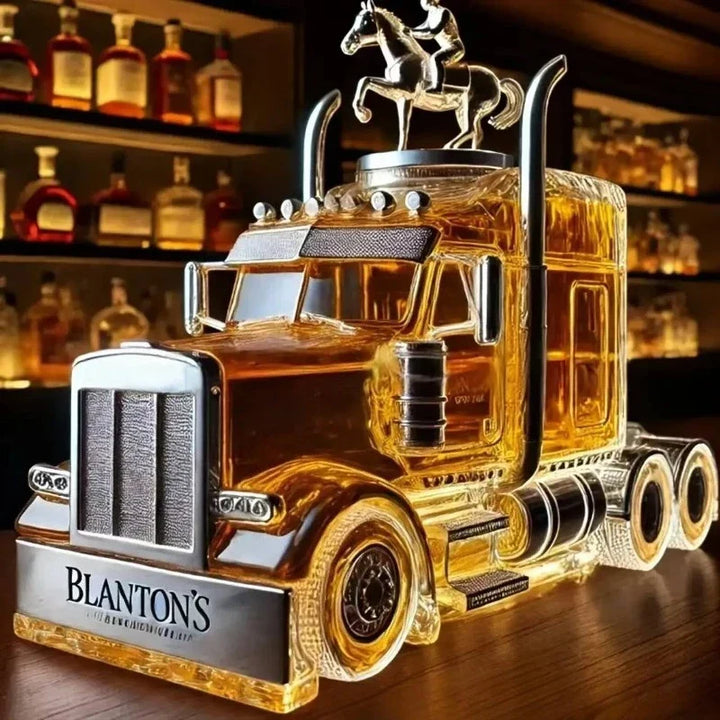 Stijlvolle 350ml glazen vrachtwagen whiskey decanteerder, ideaal cadeau voor drankliefhebbers en thuisbar. Decoratief.