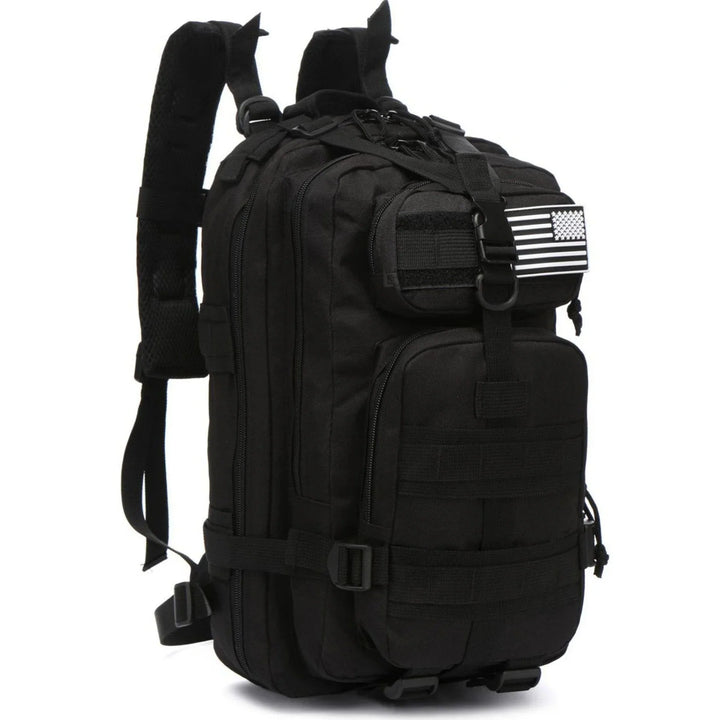 Rugpand van TrailPro tactische rugzak 50L, met verstelbare schouderbanden en heupgordel.