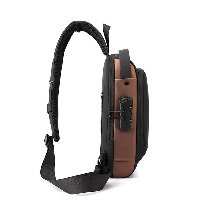 Duurzame unisex schoudertas Julian, voor outdoor en stedelijke avonturen, met antidiefstal en USB charging.