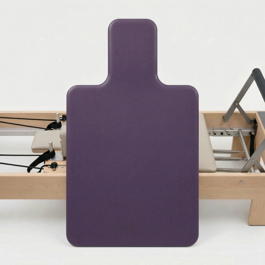 Zacht pilates reformer pad voor nek- & schoudercomfort. Hygiënisch, antislip trainingsmat.