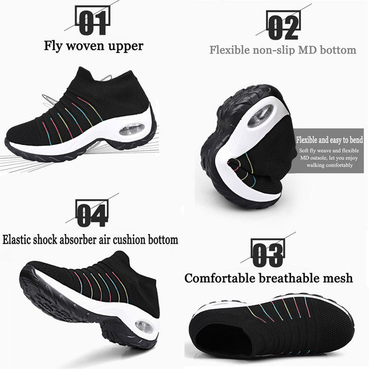 Lichtgewicht FeetyGO sneakers voor dames. Modieus, vetersloos en comfortabel voor pijnvrij lopen.