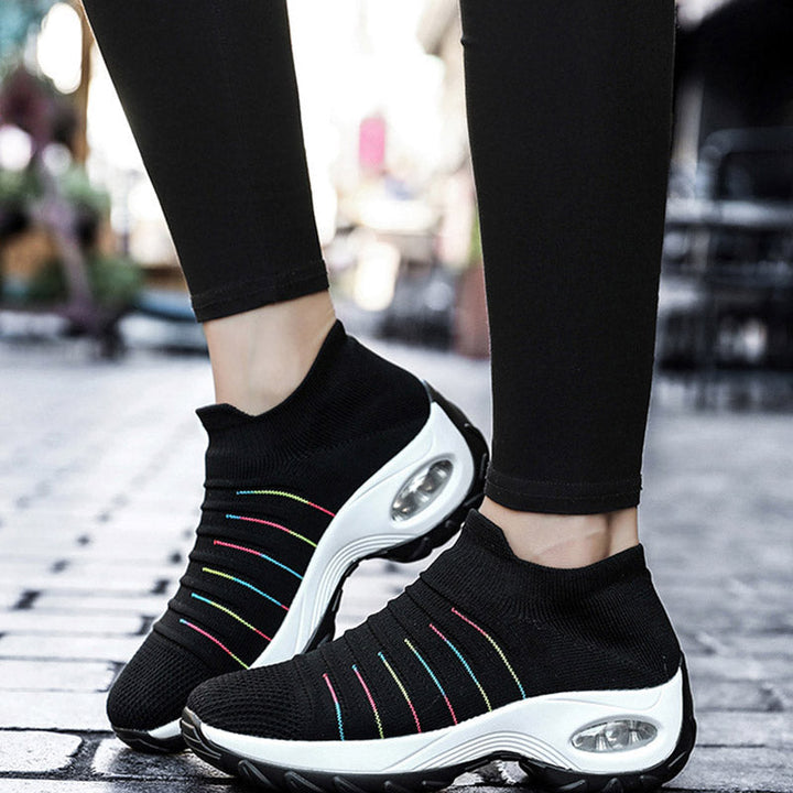 FeetyGO AIR COLOR dames comfort sneakers. Elastische instappers voor een lichtgewicht loopervaring.