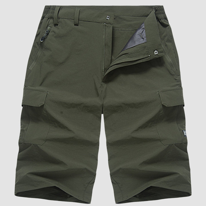 Heren cargo shorts, sneldrogend en voorzien van praktische zakken, ideaal voor zomerse dagen.