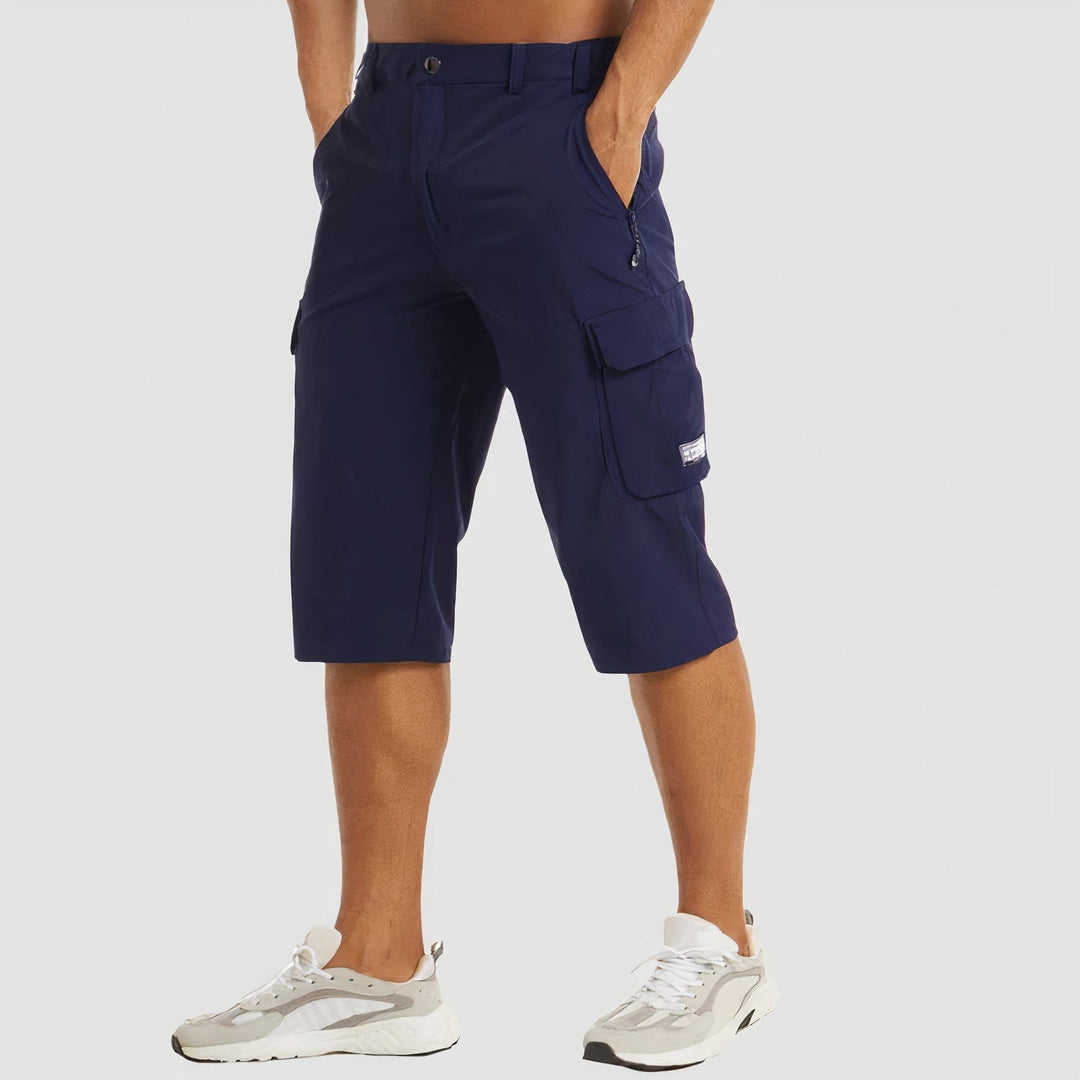 Mannen cargo shorts, sneldrogend met praktische zakken, ideaal voor zomerse casual herenmode.