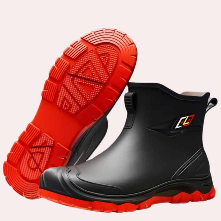 Heren winterlaarzen Felix in zwart, perfecte grip en warmte voor wandelingen en outdoor avonturen in de winter.