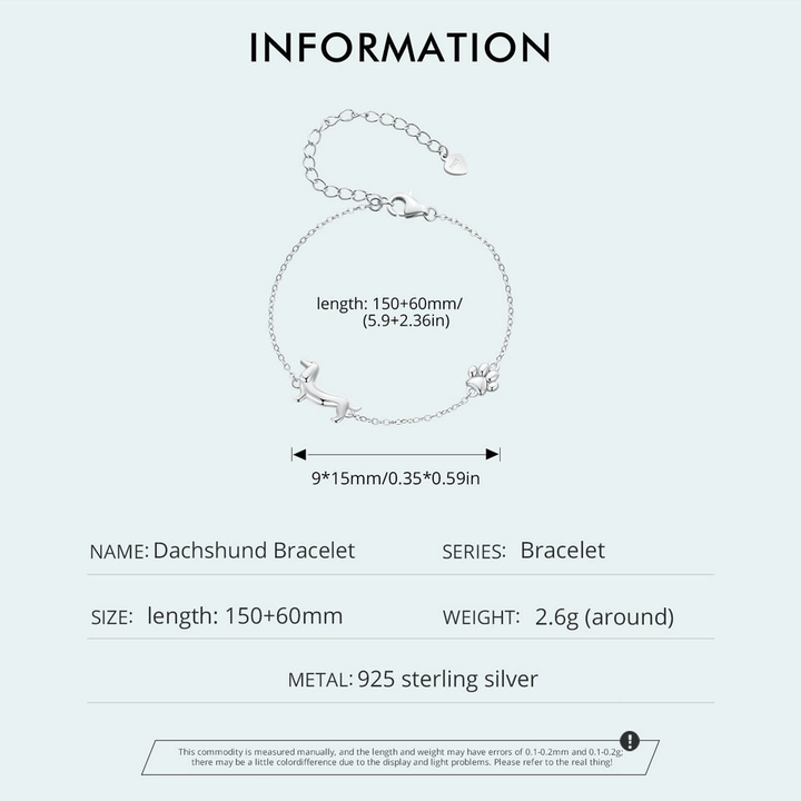 Unieke verzilverde teckel bedelarmband voor dames. Liefdevol cadeau, verstelbaar sieraad voor elke hondenliefhebber.