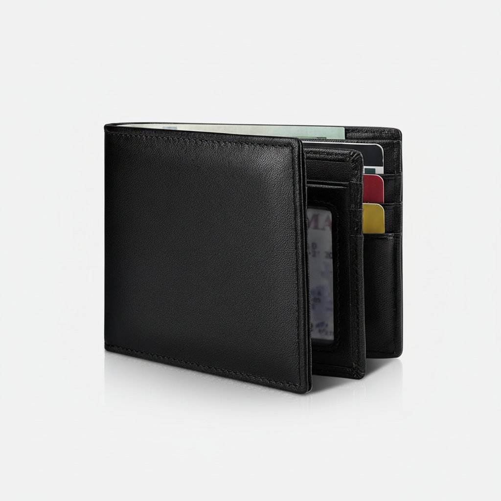 Hoogwaardige leren business portemonnee voor heren. Perfect cadeau met RFID-beveiliging.