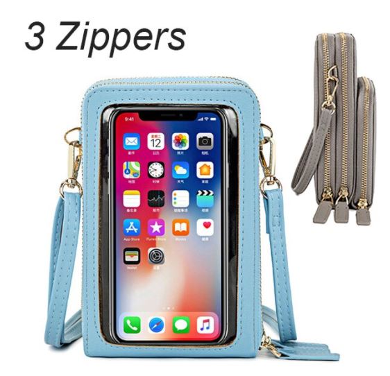 Elegante dames touchscreen telefoontas, compact en veilig voor je telefoon, draagbaar als crossbody.