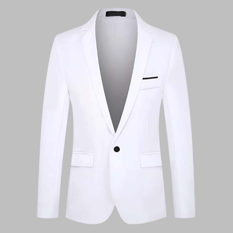 Chique slim fit jasje van Hoymans voor heren, een professionele keuze voor zakelijke bijeenkomsten en evenementen.
