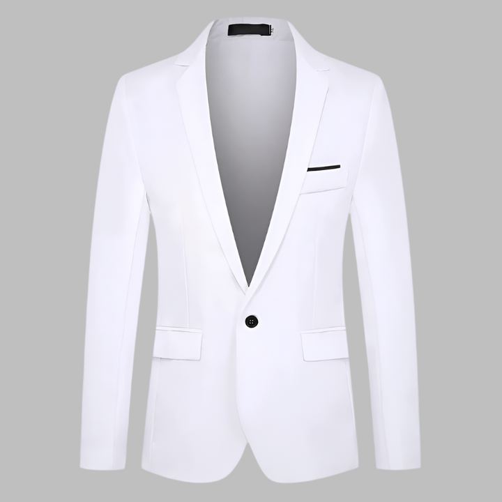 Chique slim fit jasje van Hoymans voor heren, een professionele keuze voor zakelijke bijeenkomsten en evenementen.