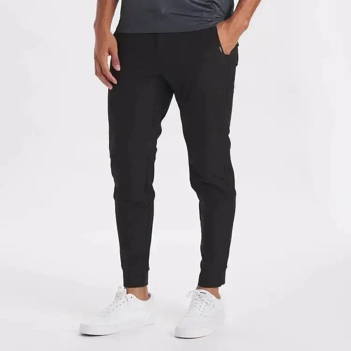 Heren Ashton slim-fit broek met rechte pijpen in stijlvol groen, comfortabel en modern voor elke gelegenheid.
