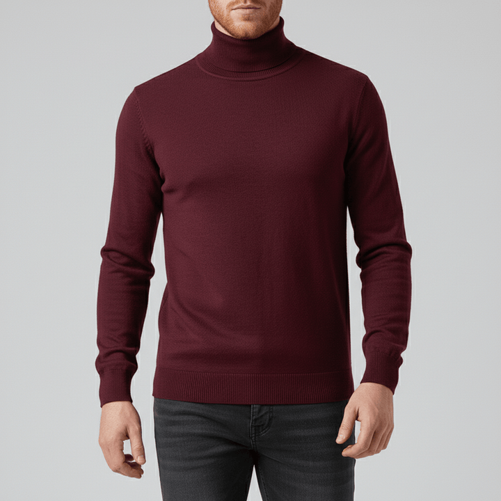 Zakelijke slim-fit herencoltrui. Combineer comfort met professionele stijl voor op kantoor of evenementen.