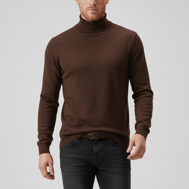 Toby slim-fit coltrui heren. De perfecte warme en stijlvolle keuze voor herfst en wintermode.